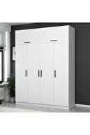 کمد لباس زنجیره ای 4 دری کاله سفید-thumb