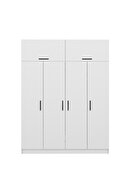 کمد لباس زنجیره ای 4 دری کاله سفید-thumb