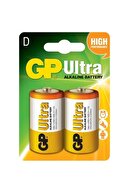 GP Batteries Lr20 Ultra Büyük Boy Alkalin (2Lİ) Kalın Pil