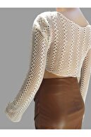 بلوز بولرو کراپ کراوات بوهمیای زنانه-thumb