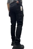 شلوار باری مردانه جیب مشکی زیپ دار رزمی تاکتیکال لایکرای انعطاف پذیر-thumb