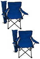 Bofigo 2'li Kamp Sandalyesi Piknik Sandalyesi Katlanır Sandalye Taşıma Çantalı Kamp Sandalyesi Mavi