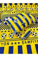 ست ورق طرح دار فن دار الاستیک تک پیکه - زرد-آبی سرمه ای-thumb