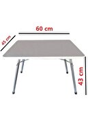 میز تاشو بالکن باغ میز کمپینگ میز پیک نیک 45x60 سانتی متر - مرمر سیاه-thumb