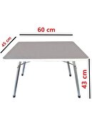 میز تاشو بالکن باغ میز کمپینگ میز پیک نیک 45x60 سانتی متر - کاج-thumb