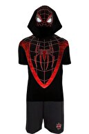 تی شرت آستین کوتاه با کاپوت و شلوارک-thumb