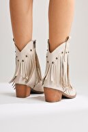 چکمه‌های زنانه وسترن با منگوله‌دار لیل‌بث بژ، چکمه‌های زنانه-thumb