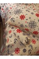 ست تک پیکه الاستیک طرح دار ملوانی ملوانی - سفید-thumb