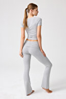 x ملودی خاکستری Melanj Spanish Paça Carse شلوار شعله ور-thumb