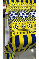 ست ورق طرح دار فن دار الاستیک تک پیکه - زرد-آبی سرمه ای-thumb