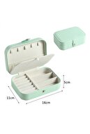جعبه جواهر مستطیلی 3 محفظه جواهرات سازمان دهنده حلقه گوشواره گردنبند سازماندهی مسافرتی-thumb