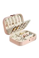 جعبه جواهر مستطیلی 3 محفظه جواهرات سازمان دهنده حلقه گوشواره گردنبند سازماندهی مسافرتی-thumb