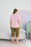 ست کاپری بافتنی پنبه ای چند رنگ Curve Plus Size King Size-thumb