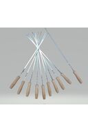 با کیفیت - سیخ جگر با دسته چوبی کباب سیخ گوشت گاو دسته دار ( 1 عدد )-thumb