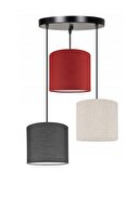 anthracite cream red