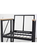 Liva Anthracite 2 1 1 میز قهوه مجموعه بالکن باغ مجموعه-thumb