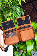 کیف پول زیپ دار یونیسکس توتون کارول چرم اصل-thumb