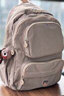 کوله پشتی/کیف مدرسه لپ‌تاپ پارچه‌ای Crinkle Fcstore ضد آب سایز متوسط-thumb