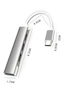 مولتی پلکسر 4 پورت نوع C به هاب USB سازگار با هاب تبدیل مک بوک نوع C به USB-thumb