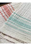 پتوی بچه گانه شست و شوی طبیعی چند منظوره راه راه Yavruağzı Xxl 90x120 سانتی متر-thumb