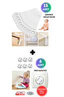 کابینت ایمنی کودکان 15 قطعه و قفل کشو چند منظوره قفل کودک 6 قطعه آهسته آهسته-thumb