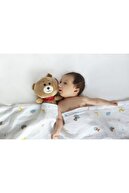 Budizzz Beyaz Gürültü Sağlayan Sensörlü Bebek Uyku Arkadaşı Kırmızı Fularlı