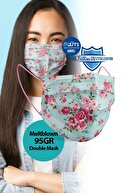 Medizer Madame Spring Desen Meltblown Ultrasonik 3 Katlı Cerrahi Maske - Burun Telli 10'lu 1 Kutu