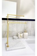 حوله دستی حمام فلزی پایه نگهدارنده حوله کاغذی با پایه های مرمری-thumb