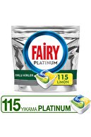 Fairy Platinum 115'li Bulaşık Makinesi Deterjanı Tableti / Kapsülü Limon Kokulu