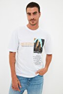TRENDYOL MAN Beyaz Erkek T-Shirt TMNSS21TS3824