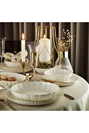 ظروف ظروف پذیرایی 52 تکه لوز استخوان چینی توری طلایی Bnlzf52yt20-thumb