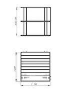 بشقاب چند منظوره کابینت 3 طبقه مشکی، فنجان، قفسه سازمان دهنده آشپزخانه، جای بشقاب - فلزی ضد زنگ-thumb