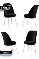 Metal, Chair Black Legs White