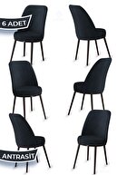 Metal, Chair Anthracite Legs Brown
