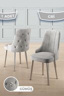 Chair Grey Legs Silver