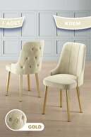 Chair Cream Legs Gold