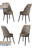 Metal, Chair Cappuccino Feet Black
