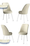 Metal, Chair Cream Legs White