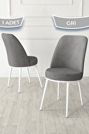 Metal, Chair Gray Legs White