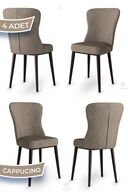 Metal, Chair Cappuccino Feet Black