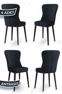 Metal, Chair Anthracite Legs Black