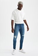 Defacto Martin Super Skinny Fit Normal Bel Dar Paça Yırtık Detaylı Jean Pantolon