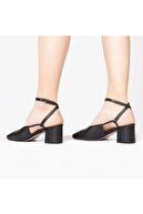 CZ London Hakiki Deri Kadın Sandalet Bilekten Bağlamalı Topuklu Ayakkabı