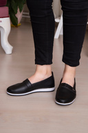 کفش های تخت زنانه گاه به گاه با پوست نرم سوراخ دار-thumb