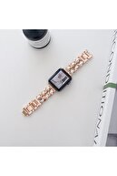 Metal Leather Rose Gold White
