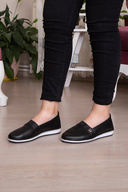 کفش های تخت زنانه گاه به گاه با پوست نرم سوراخ دار-thumb