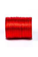 10 متر - طناب فلاش 1 میلی متری، طناب دستبند، طناب دم موش صحرایی، رنگ قرمز، نخ جواهر-thumb