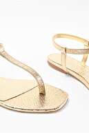 S&M BASIC Altın Rengi Sandalet