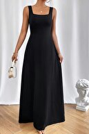 لباس بند بلند یقه زیر زنانه مشکی-thumb