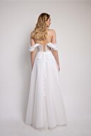 لباس نامزدی و شب خال خالی سفید-thumb